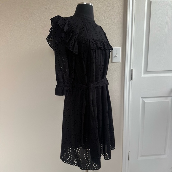 Emerson Fry Elsa Dress Black Eyelet Size Small - Picture 7 of 10